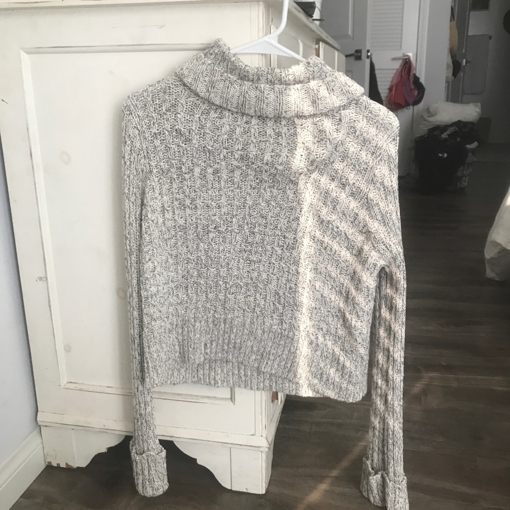 Free People Grey Turtle Neck Sweater